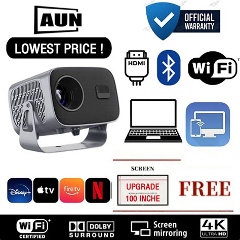 A Pro E Focus Hdmi K Projector Bluetooth Lumen With Screen