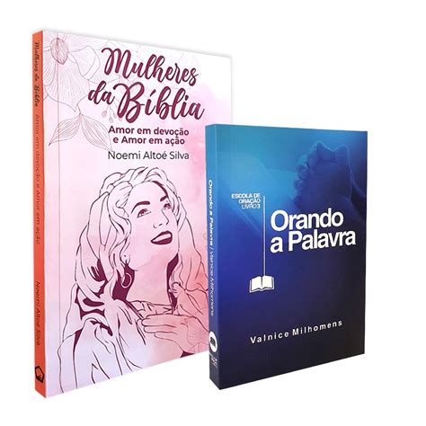 Kit 2 Livros Mulheres da Bíblia Orando a Palavra Valnice