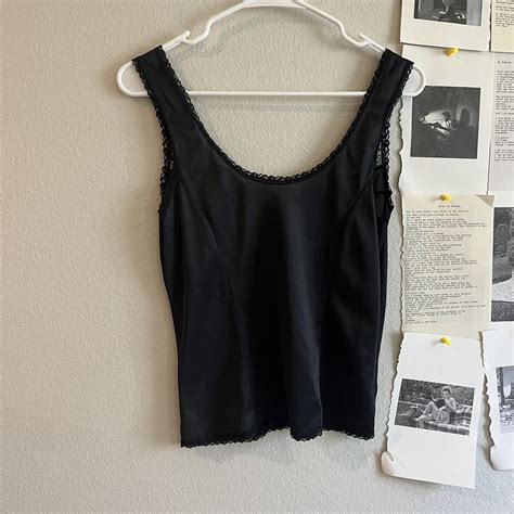 Vintage Black Lingerie Tank Top Brand Is Ashley Depop