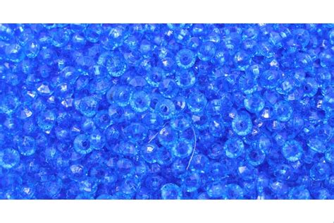 Flat Bicone 6mm 100pc Pack Blue Bead Trimming And Craft Co