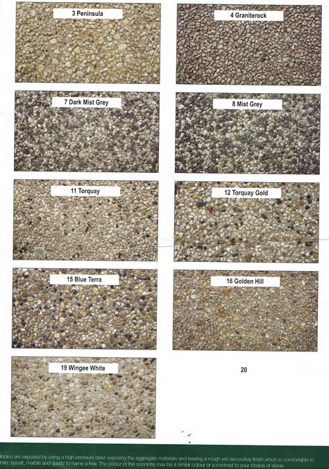 Concrete Colour Charts Paving Solutions Concreters Melbourne