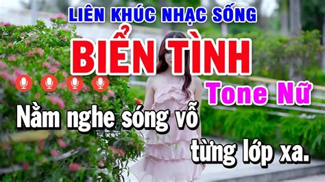 Karaoke Liên khúc BOLERO Nhạc Trữ Tình Nửa Bài Dễ Hát Biển Tình Hoa