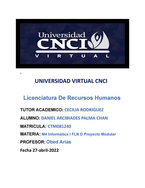 Inform Tica I Fln D Proyecto Modular Universidad Virtual Cnci