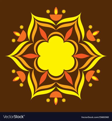 Creative rangoli design Royalty Free Vector Image