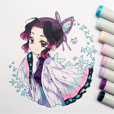 🦋 Shinobu Kouchou 🦋 Anim Anime Chibi Kawaii Anime Kawaii Art Marker