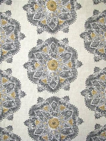 Suri Medallion Greystone Robert Allen Fabric Exclusive Robert Allen