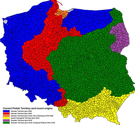 Where Each Of Polands Current Territories Used To Maps On The Web