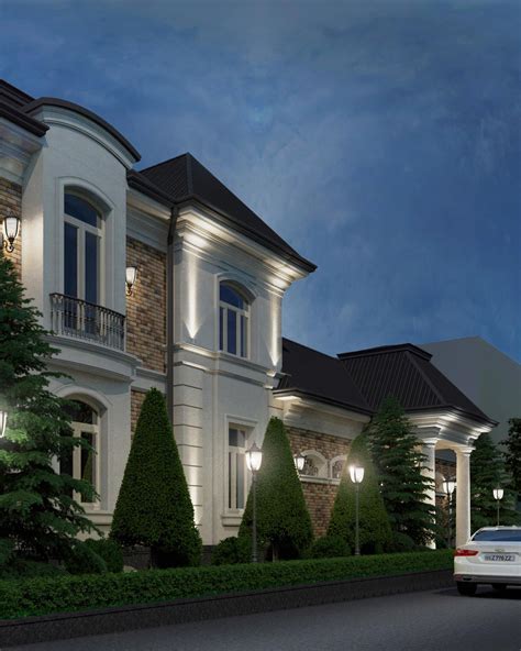 IDEA’L Design Studio | •Освещение фасада частного дома •Если днем ...