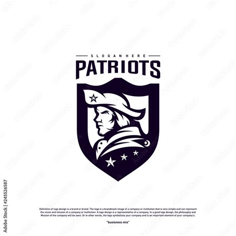 Patriots Logo Design Vector. Head Patriots Logo Design Template ...