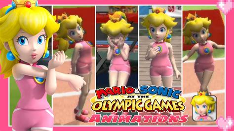 💗 Mario And Sonic At The Olympic Games All Peach Animations 💗 Youtube