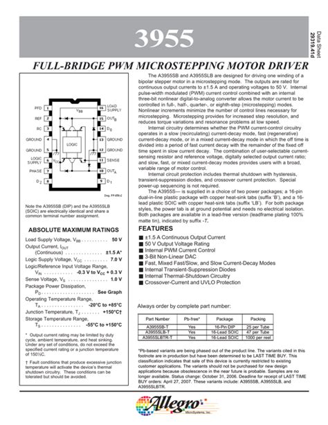 Full Bridge Pwm Microstepping Motor Driver