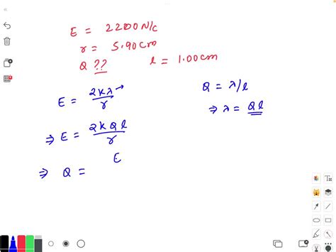 Solved The Electric Field Cm From A Very Long Charged Wire Is