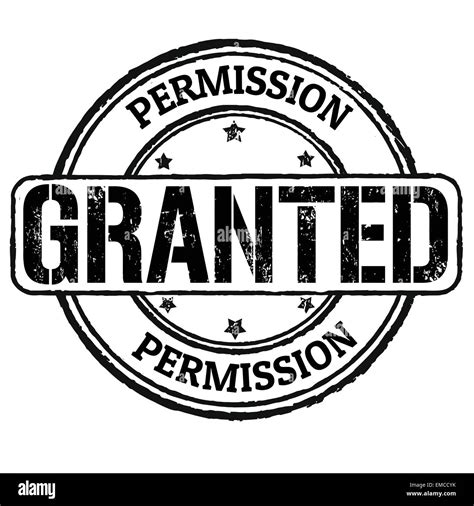 Permission granted stamp Stock Vector Image & Art - Alamy