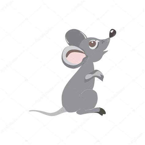 Cute little mouse cartoon, isolated on white background ⬇ Vector Image ...