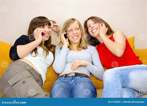 Three Young Women Talking Royalty Free Stock Photo - Image: 2145205