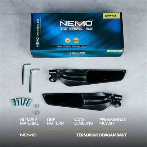 Jual Spion Winglet NEMO Kaca Putih Vario125 150 160 Beat Scoopy