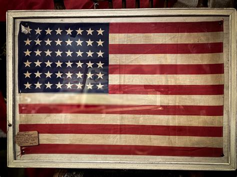 48-Star Cotton US Flag - Archer's Antiques