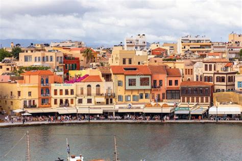 Landmarks Of Crete Beautiful Venetian Town Chania In Crete Island