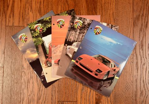 Vintage 80s Binder Folder Trapper Keeper Exotic Cars