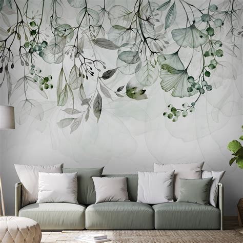 Papier Peint Foggy Nature Vert 300 X 210 Cm Leroy Merlin