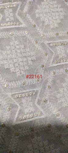 Embroidered Georgette Fabric Dyeable For Suit At Rs Meter In Amritsar