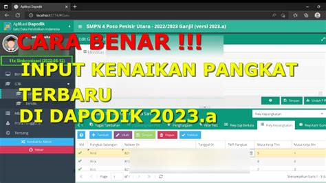 CARA BENAR MENAMBAH RIWAYAT KEPANGKATAN TERBARU PTK DI DAPODIK 2023