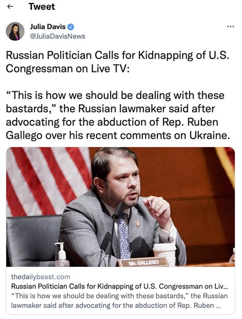 Rep Ruben Gallego Hits Back At Russian Politician Who Threatened Him