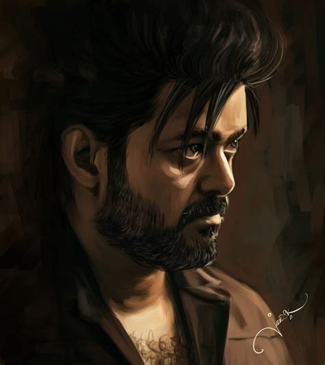 Artstation Thalapathy Vijay Painting 2023 Vijay Thalapathyvijay