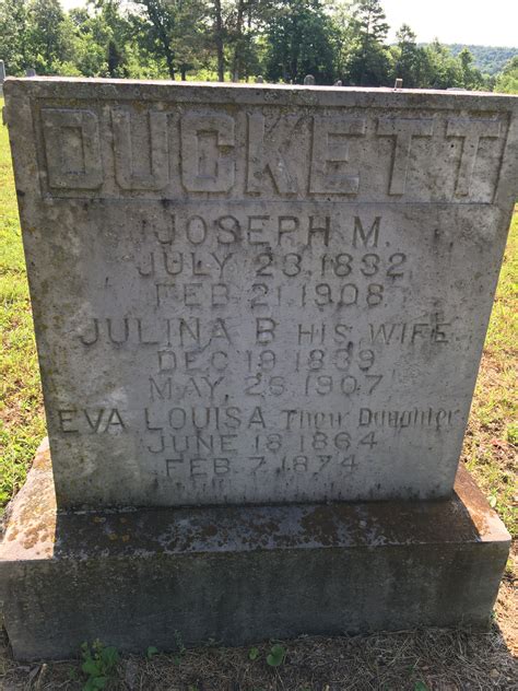 Joseph Manson Duckett 1832 1908 Find A Grave Memorial