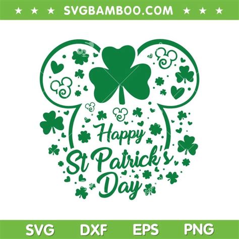 Mickey Mouse And Friends St Patricks Day Svg Png