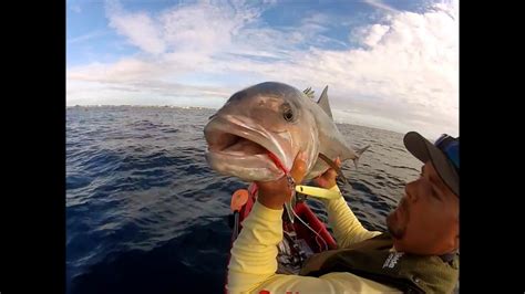 Kayak Fishing Jigging Amberjack Youtube