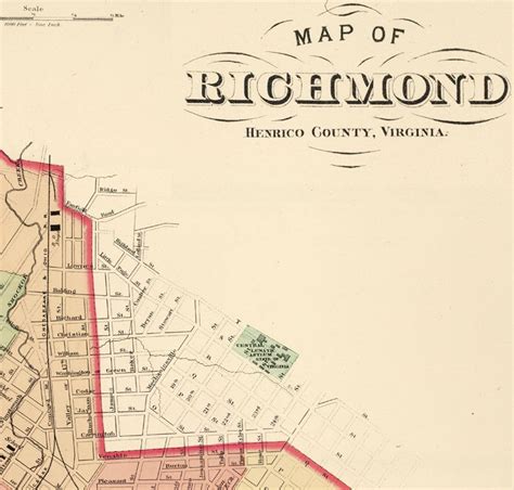 Old Map Of Richmond Virginia 1878 Vintage Map Vintage Maps And Prints