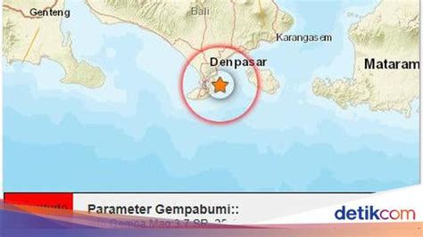 Gempa M 37 Guncang Kuta Selatan Terasa Hingga Denpasar Klungkung