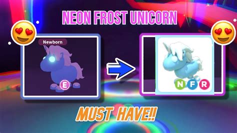 Neon Frost Unicorn💕🥰🦄 Adopt Me Neons Playadoptme Youtube