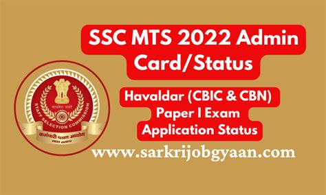 SSC Multi Tasking Non Technical Staff And Havaldar CBIC CBN