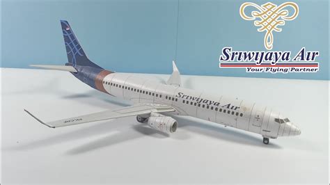 Build Sriwijaya Air Boeing 737-800 Papercraft DIY | Stop Motion Video ...