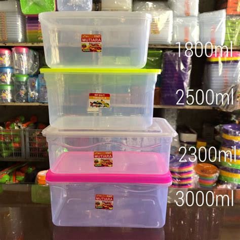 Jual 6buah Kotak Sayur Tempat Makan Bekal Plastik Sealware 2500ml