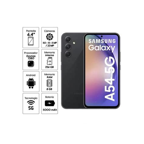 Ripley CELULAR SAMSUNG A54 5G 256 GB ROM 8 GB RAM NEGRO ADAPTADOR