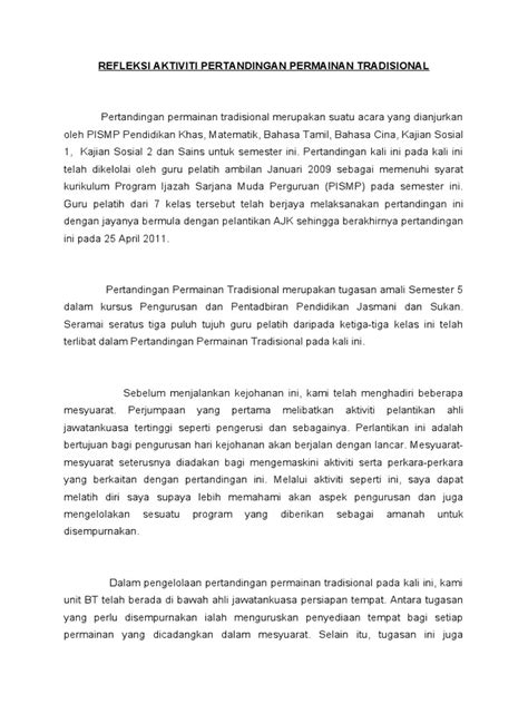 PDF Laporan Aktiviti An Permainan Tradisional DOKUMEN TIPS