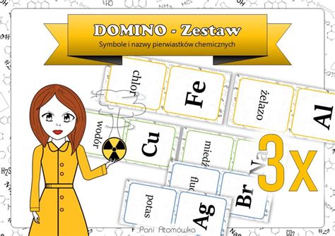 Klasa 7 Chemia Symbole i nazwy pierwiastków chemicznych Domino