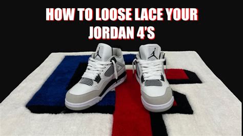 How To Loose Lace Nike Air Jordan 4s Best Way On Foot Youtube