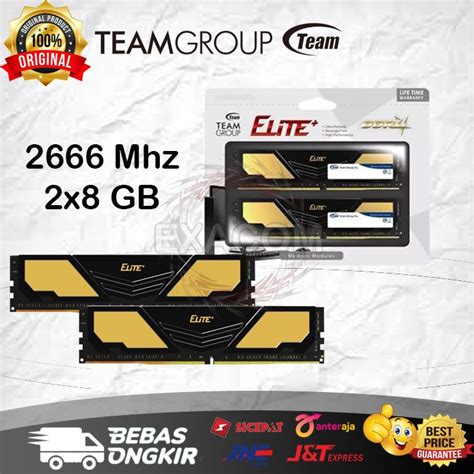 Jual Team Elite Plus Black X Gb Ddr Pc Mhz Dual Channel Ram