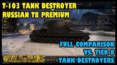 World Of Tanks T 103 Tier 8 Russian Tank Destroyer Full Comparison