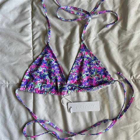 Brand New Maria Bikini Top In Flashdance By Bright Depop