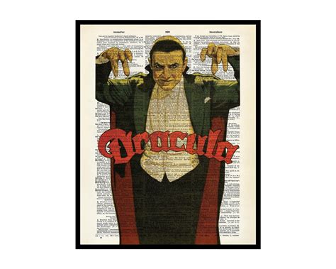 Poster Master Dictionary Art Poster - Retro Dracula Movie Print ...