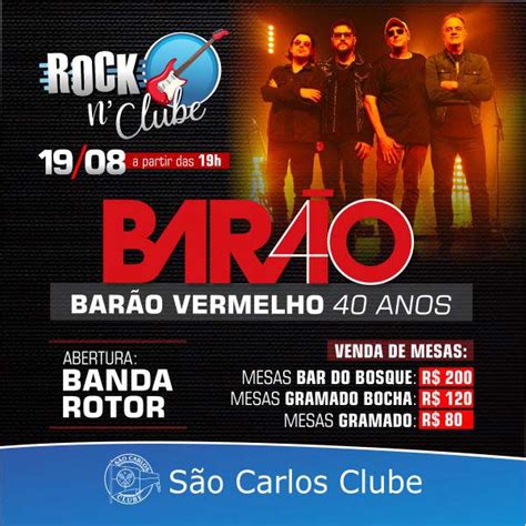 Rock N Clube Barão Vermelho em São Carlos Evento ON