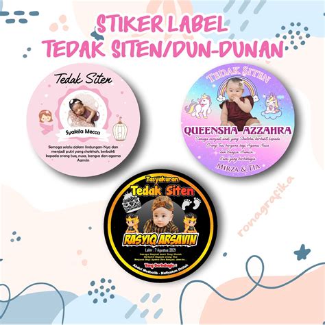 Jual Stiker Tedhak Siten Tedak Siten Dun Dunan Tasyakuran Turun