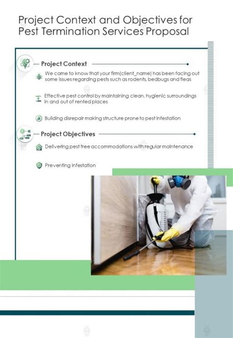 Pest Termination Services Proposal Project Context And Objectives For