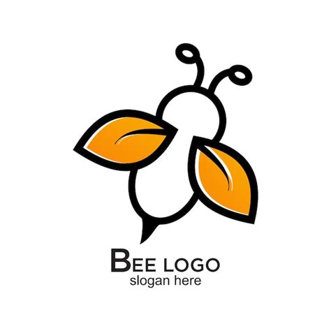 Diseño del logotipo de la abeja concepto simple vector premium Vector