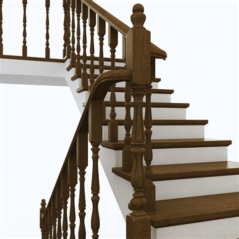 Wooden Staircase 3d Model Cgtrader